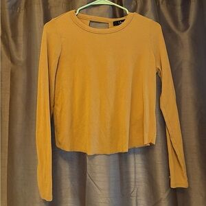 Lulus Small Mustard Yellow Long Sleeve with Fancy Back!